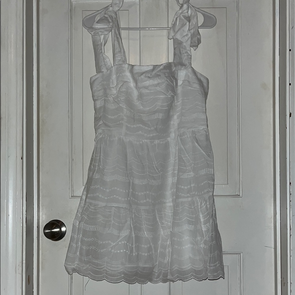 Trixxi White Dress with Bow Straps